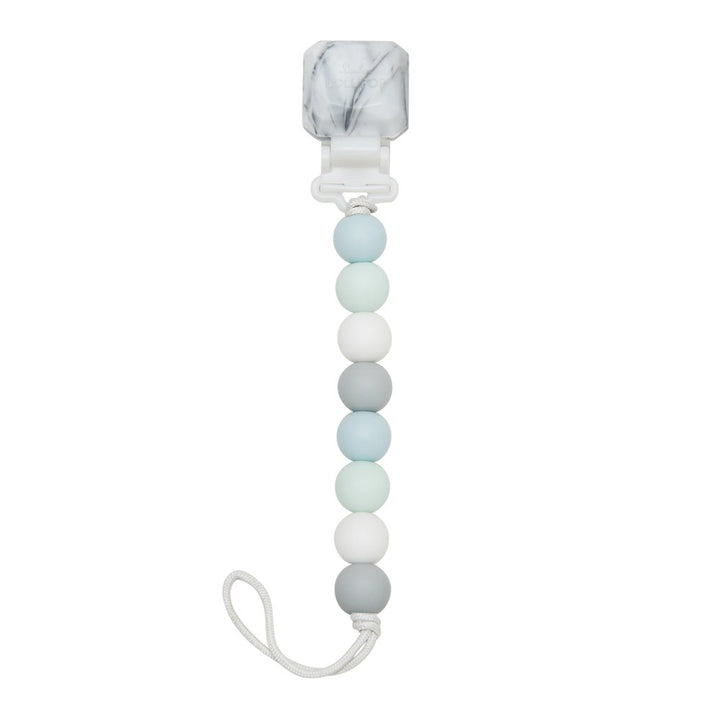 Loulou Lollipop Lolli Gem Pacifier Clip Blue Mint (Discontinued)