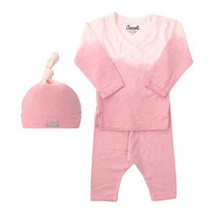 Coccoli Modal Take Me Home Layette Set - Pink Drip Dye (1 Month, 7-10 lbs) Default Title