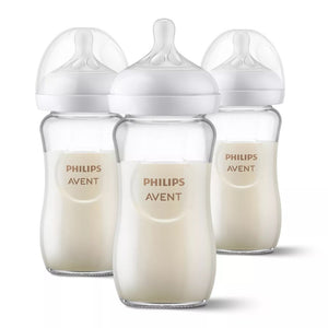 Avent 3-Pack Glass Natural Response Baby Bottles (8 oz) Default Title