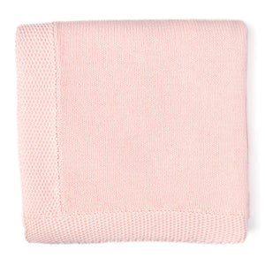 Baby Mode Signature Knit Blanket with Border - Pink Default Title