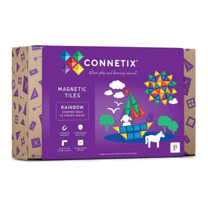 Connetix 62-Piece Magnetic Tiles Starter Pack - Rainbow Default Title