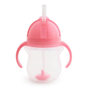 Munchkin Any Angle Click Lock Weighted Straw Trainer Cup - Light Pink (7oz) Default Title