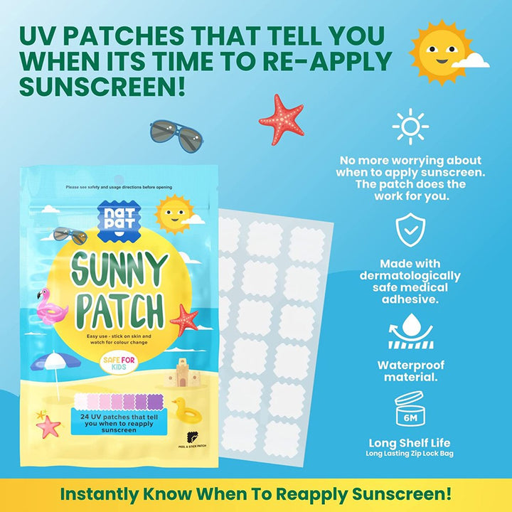 The Natural Patch Co. SunnyPatch UV Detecting Patches - 24 patches