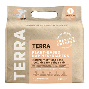 Terra Diapers Size 1-Newborn 24/Pack (up to 11lbs) Default Title