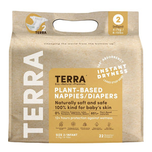 Terra Diapers Size 2-Infant 22/Pack (8 - 15lbs) Default Title