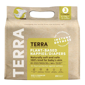 Terra Diapers Size 3-Crawler 20/Pack (13 - 24lbs) Default Title