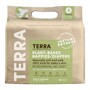 Terra Diapers Size 4-Toddler 18/Pack (22 - 30lbs) Default Title