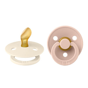 Bibs Pacifier 2-Pack Pacifiers - Ivory/Blush (Size 3, 18+ Months) Default Title