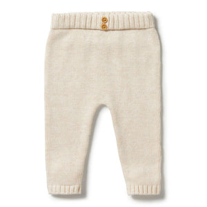 Wilson+Frenchy Knitted Leggings - Sand Melange (0-3 Months, 4-6 Kg) Default Title