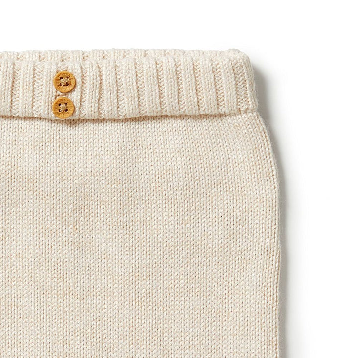 Wilson+Frenchy Knitted Leggings - Sand Melange (0-3 Months, 4-6 Kg)