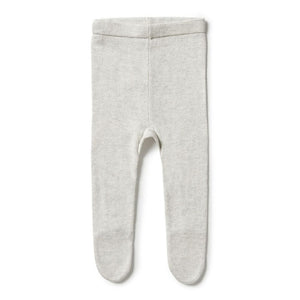 Wilson+Frenchy Knitted Leggings with Feet - Grey Melange (Newborn, Up to 4 Kg) Default Title