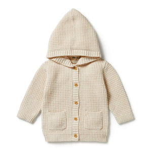 Wilson+Frenchy Knitted Button Cardigan - Sand Melange (3-6 Months, 6-8 Kg) Default Title