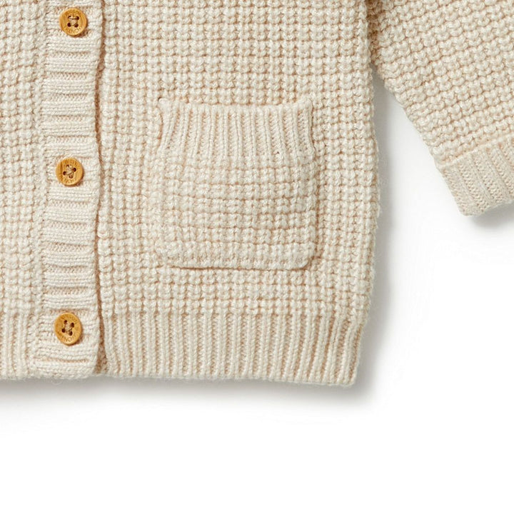 Wilson+Frenchy Knitted Button Cardigan - Sand Melange (3-6 Months, 6-8 Kg)