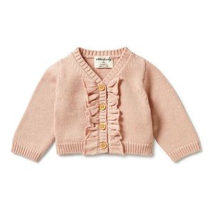 Wilson+Frenchy Knitted Ruffle Cardigan - Rose (3-6 Months, 6-8 Kg) Default Title