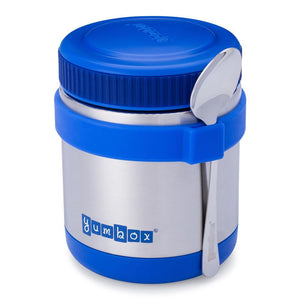 Yumbox Zuppa Triple Insulated Stainless Steel Thermal Food Jar with Spoon Neptune Blue (Discontinued) 12 oz