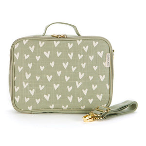 So Young Kids Lunch Box Little Hearts Sage