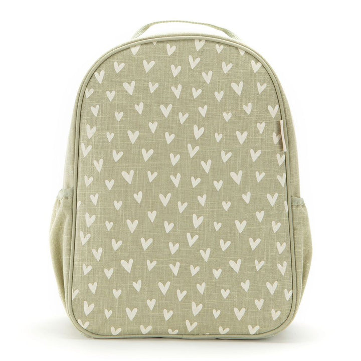 So Young Toddler Backpack Little Hearts Sage