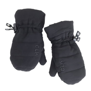 Calikids Puff Mittens Black 6-12 Months (No thumb) Fall Winter 2023