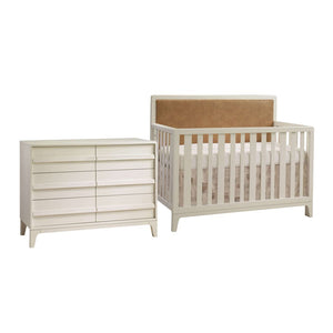 Natart 2-Piece Kyoto Crib and Double Dresser Set - Linen/Caramel Default Title