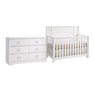 NEST 2-Piece Lello Crib and Double Dresser Set - White (Floor Model) Default Title