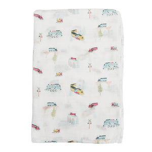 Loulou Lollipop Muslin Swaddle All Aboard - DISCONTINUED