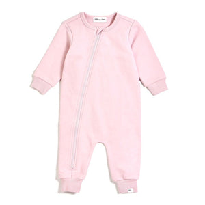 Miles the Label Basics Organic Cotton French Terry Playsuit Cloudy Pink 6 Months (13-16 lbs)