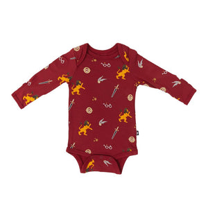 Kyte Bamboo Harry Potter Long Sleeved Bodysuit Gryffindor (Discontinued) 0-3 Months (9-12 lbs) Limited Edition