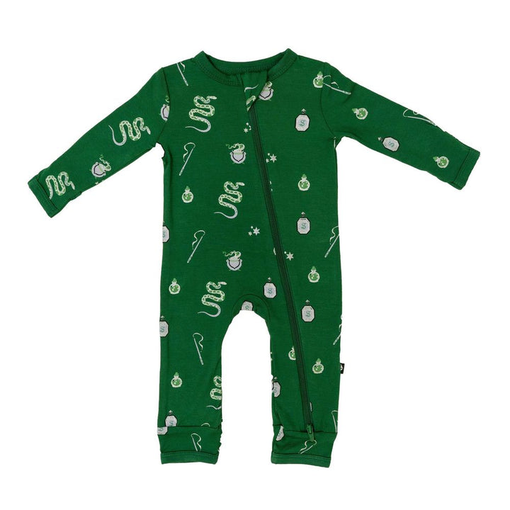 Kyte Bamboo Harry Potter Zippered Romper Slytherin (Discontinued) 12-18 Months (22-25 lbs) Limited Edition