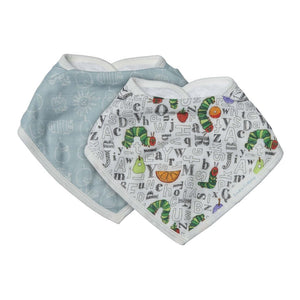 LouLou Lollipop Eric Carle Collection 2-Pack Muslin Bandana Bibs Set Default Title