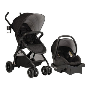 Evenflo Sibby Travel System with LiteMax Infant Car Seat & Rider Board - Charcoal Black Default Title