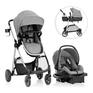 Evenflo Omni Plus Modular Travel System with LiteMax Sport Infant Car Seat - Mylar Gray Default Title