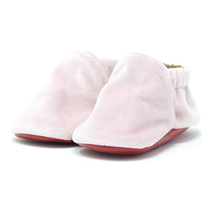 Little Grapefruit Blush Baby Velvet Crib Shoes 1 (0-3 Months)