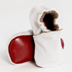 Little Grapefruit Cream Baby Velvet Crib Shoes 1 (0-3 Months)