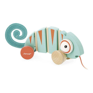 Janod Tropik Pull-Along Wooden Toy - Chameleon Default Title