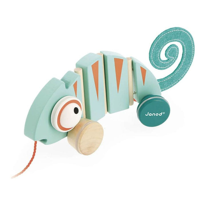 Janod Tropik Pull-Along Wooden Toy - Chameleon