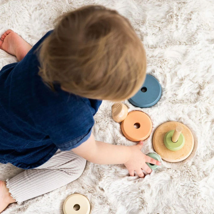 Pearhead Wooden Stacking Toy Tower