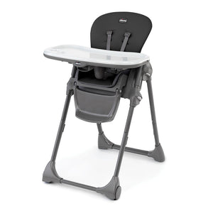 Chicco Polly Space-Saving Fold High Chair - Black Default Title