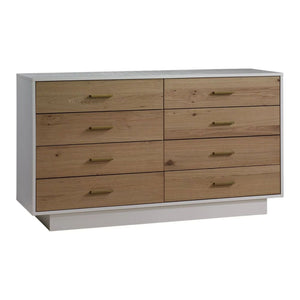 Natart Como Naturale 8-Drawer 52 inch Double Dresser - White/Natural Oak Default Title