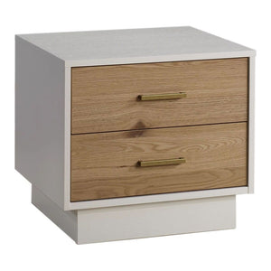 Natart Signature Series Como Naturale Nightstand - White/Nataural Oak Default Title