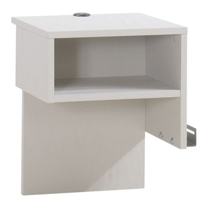 Natart Left-Side Media Night Table for the Signature Series Collections White