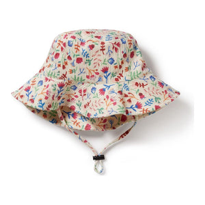 Wilson+Frenchy Organic Crinkle Sunhat Tropical Garden SM (6-12 Months)