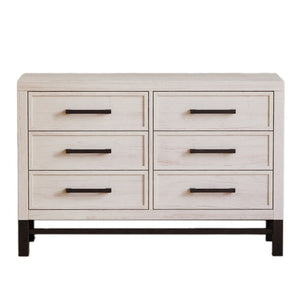 Monogram by Namesake Newbern 6 Drawer Dresser White Driftwood