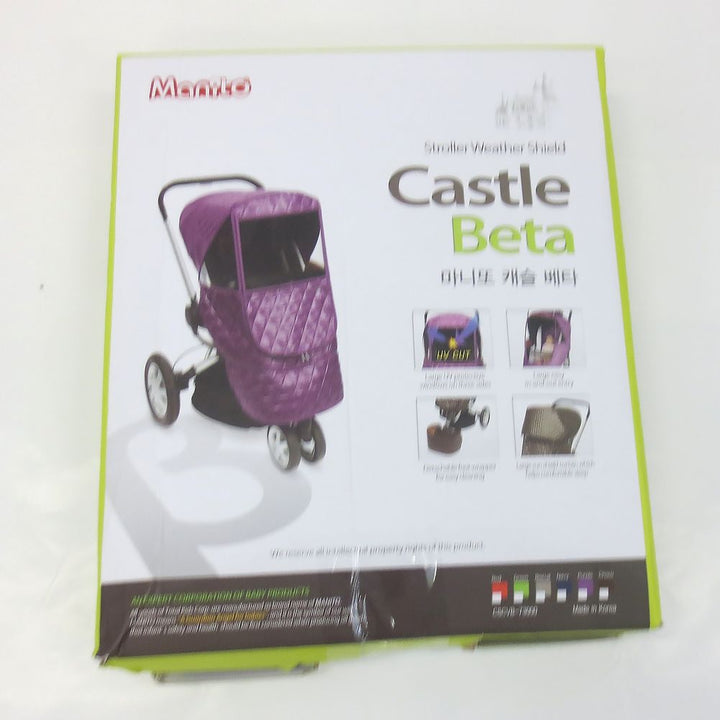 Manito Castle Beta Quilted Stroller Weather Shield - Black (85412) (Open Box)