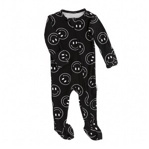 Pip+Phee Bamboo Footed Sleeper Smiley (Discontinued) Newborn (Up to 10 lbs) Spring Summer 2024