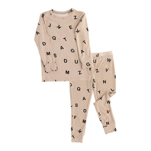 Pip+Phee Bamboo 2-Piece Pyjama Set Alphabet 18-24 Months Spring Summer 2024