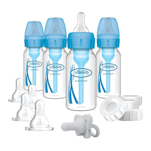 Dr. Brown's Anti-Colic Options+ Narrow Breast to Bottle Set - Blue Default Title