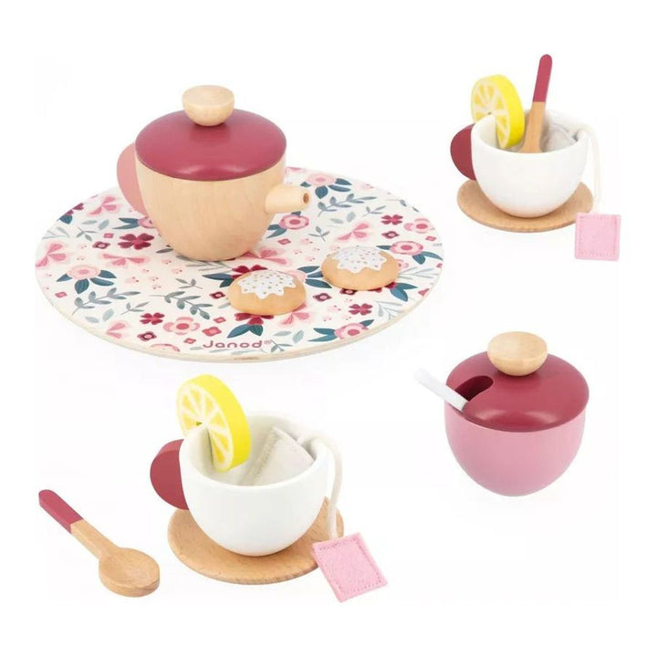 Janod Twist Tea Set Wooden Toy Set Default Title