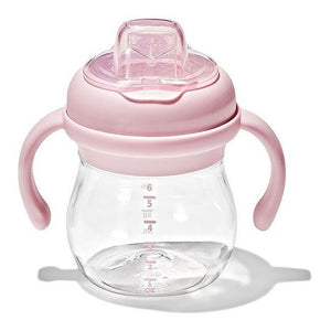 OXO Tot Transitions Soft Spout Sippy Cup with Removable Handles (6 oz) Blossom