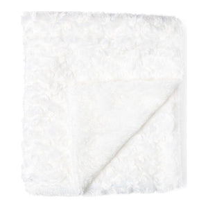 Baby Mode Signature Curly Plush Blanket - White Default Title