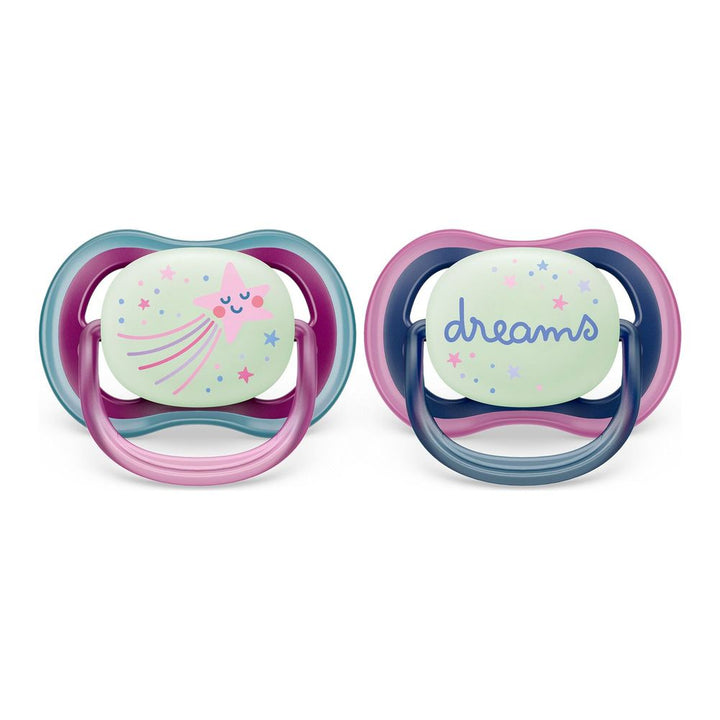 Avent Ultra Air Night Pacifiers Falling Star + Dream 6-18 months